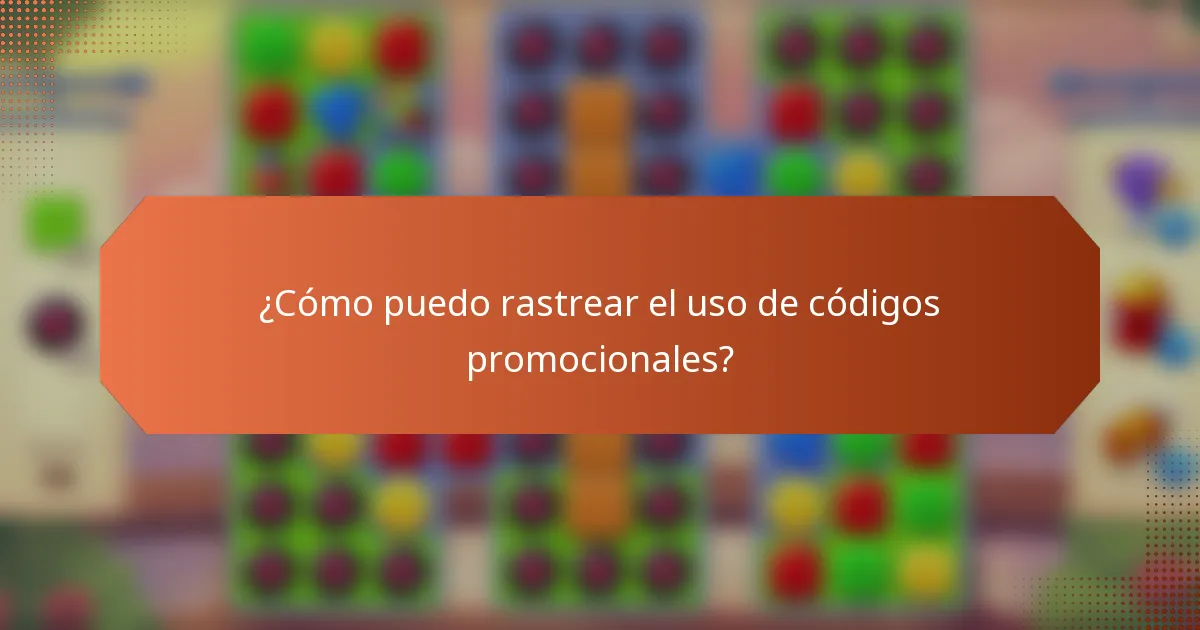 ¿Cómo puedo rastrear el uso de códigos promocionales?