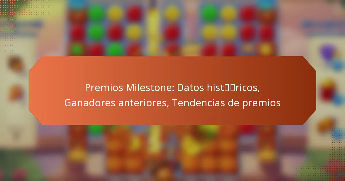 Premios Milestone: Datos históricos, Ganadores anteriores, Tendencias de premios