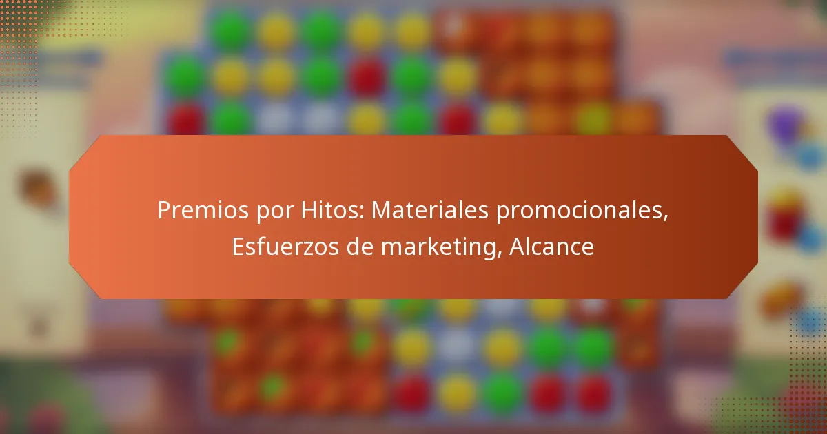 Premios por Hitos: Materiales promocionales, Esfuerzos de marketing, Alcance