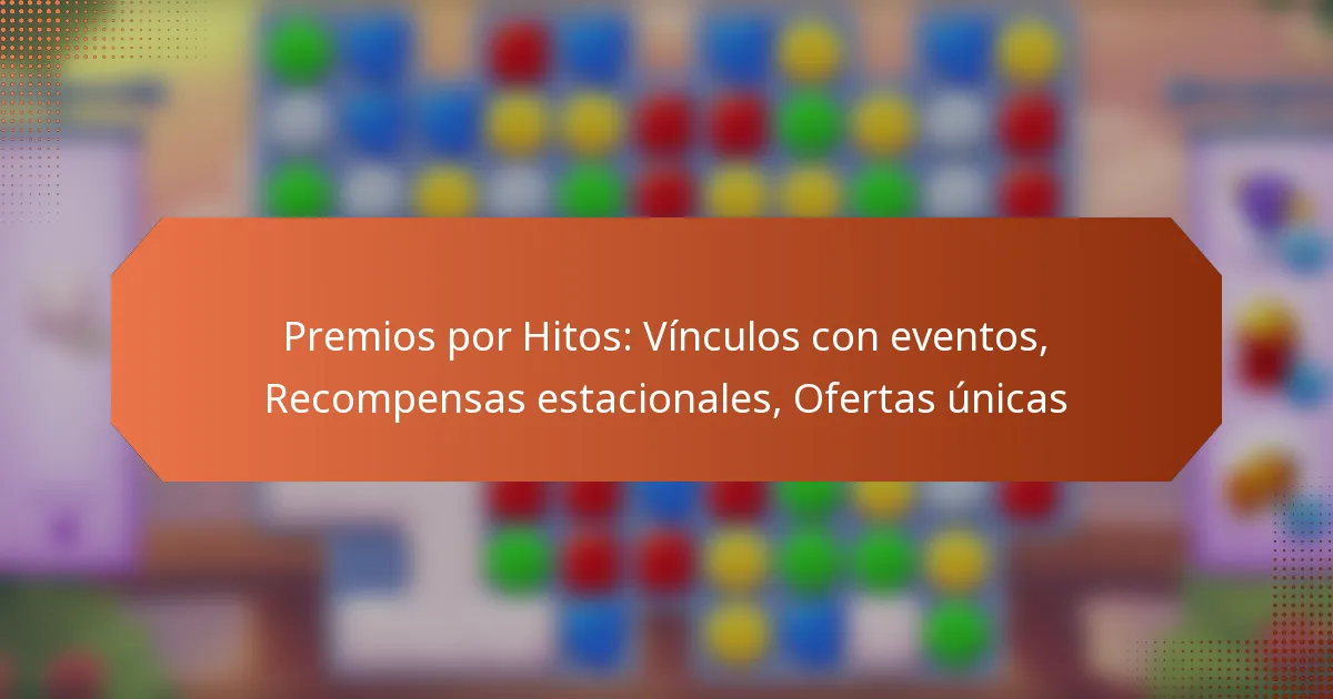 Premios por Hitos: Vínculos con eventos, Recompensas estacionales, Ofertas únicas